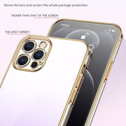 For iPhone 14 Plus SULADA Iridescence Series Plating Transparent Gradient Phone Case(Blue)