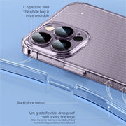 For iPhone 14 SULADA Crystal Steel Series TPU Transparent Phone Case(Transparent)