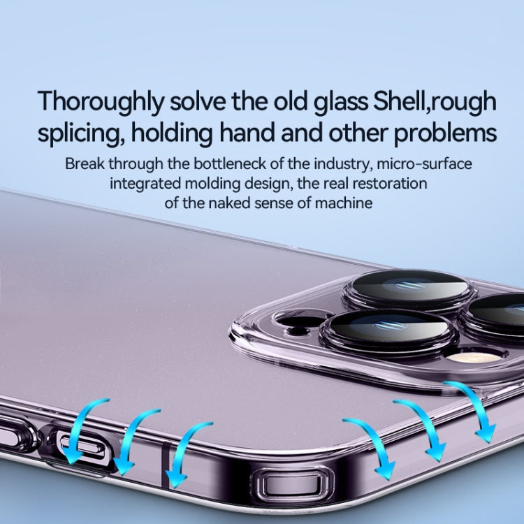 For iPhone 14 SULADA Crystal Steel Series TPU Transparent Phone Case(Transparent)