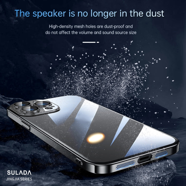 For iPhone 14 SULADA Hard PC Shockproof Phone Case(Silver)