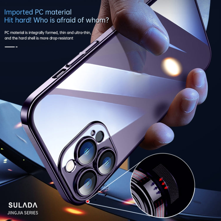For iPhone 14 SULADA Hard PC Shockproof Phone Case(Silver)