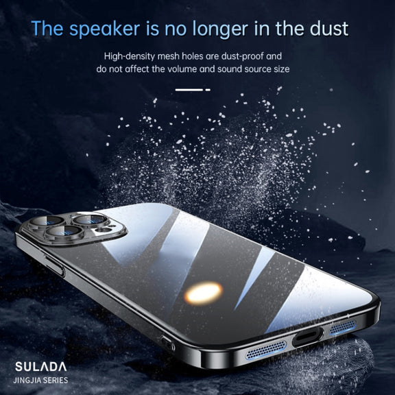 For iPhone 14 Plus SULADA Hard PC Shockproof Phone Case(Gold)