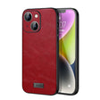For iPhone 14 Plus SULADA Shockproof TPU + Handmade Leather Phone Case(Red) - iPhone 14 Plus Cases by SULADA | Online Shopping South Africa | PMC TechLife