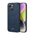 For iPhone 14 Plus SULADA Shockproof TPU + Handmade Leather Phone Case(Blue) - free shipping - PMC TechLife - Order now!