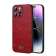 For iPhone 14 Pro Max SULADA Shockproof TPU + Handmade Leather Phone Case(Red) - iPhone 14 Pro Max Cases by SULADA | Online Shopping South Africa | PMC TechLife | Buy Now Pay Later Mobicred