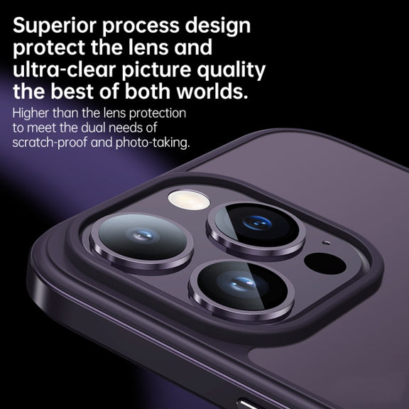 For iPhone 14 Pro SULADA Metal Frame + Nano Glass + TPU Phone Case(Pink)