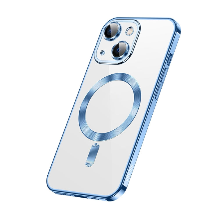 For iPhone 14 SULADA Plating TPU Shockproof Phone Soft Case(Blue)