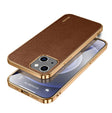 For iPhone 14 Plus SULADA Shockproof TPU + Handmade Leather Phone Case(Borwn) - iPhone 14 Plus Cases by SULADA | Online Shopping South Africa | PMC TechLife | Buy Now Pay Later Mobicred