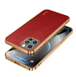 For iPhone 14 Pro Max SULADA Shockproof TPU + Handmade Leather Phone Case(Red) - iPhone 14 Pro Max Cases by SULADA | Online Shopping South Africa | PMC TechLife | Buy Now Pay Later Mobicred