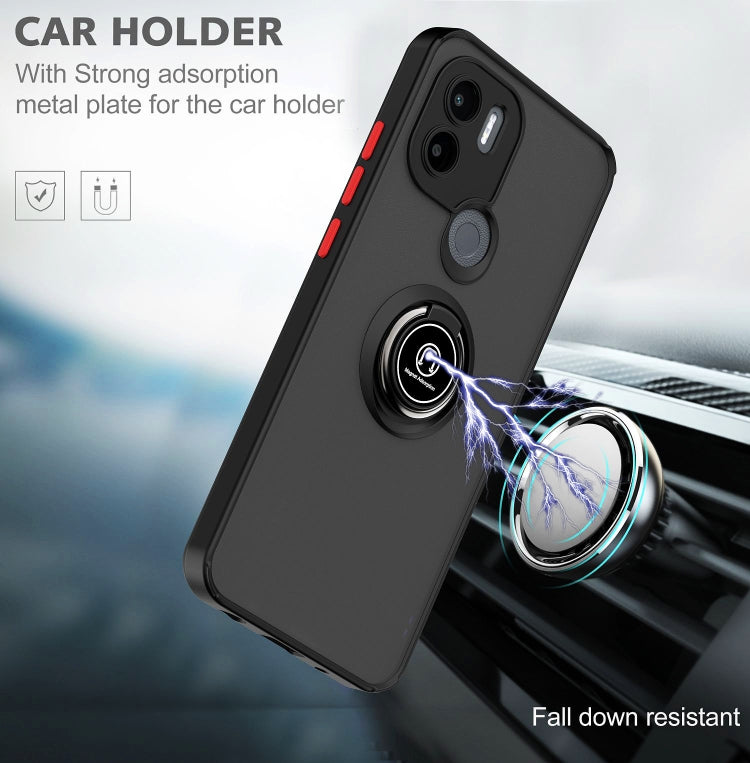 For Xiaomi Redmi A1+ Q Shadow 1 Series TPU + PC Phone Case with Ring(Yellow)