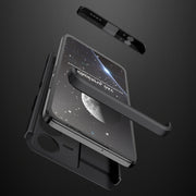 For vivo Y22 / Y22s GKK Three Stage Splicing Full Coverage PC Phone Case(Black)