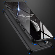 For vivo Y22 / Y22s GKK Three Stage Splicing Full Coverage PC Phone Case(Black)