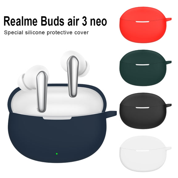For Realme Buds Air 3 NEO Silicone Wireless Earphone Protective Case(Dark Blue)