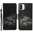 For Xiaomi Redmi A1 Colored Drawing Pattern Leather Phone Case(Black Cat) - free shipping - PMC TechLife - Order now!