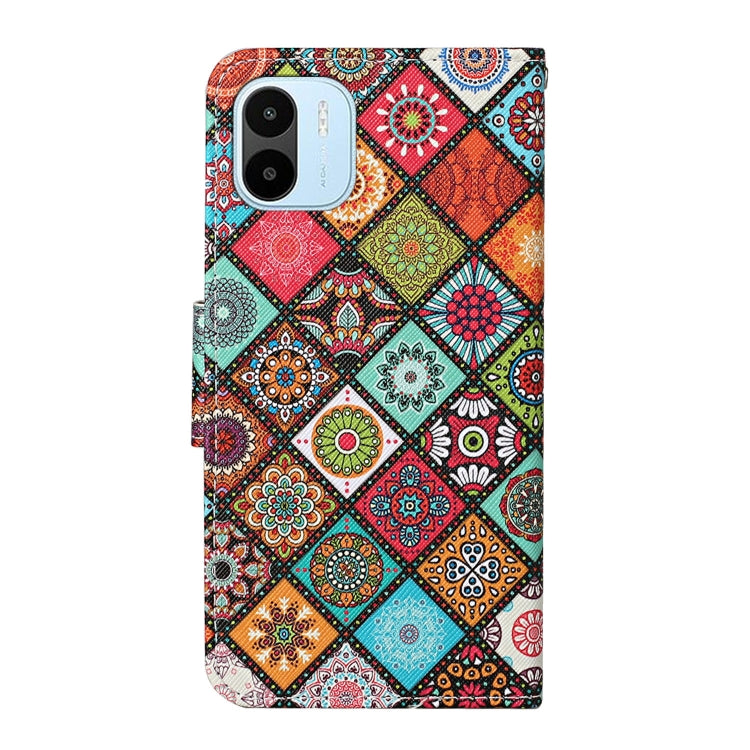 For Xiaomi Redmi A1 Colored Drawing Pattern Leather Phone Case(Ethnic Style)