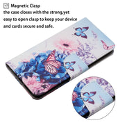 For Xiaomi Redmi A1 Colored Drawing Pattern Leather Phone Case(Purple Butterfly)