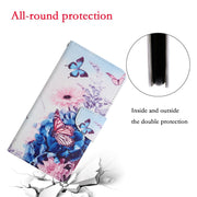 For Xiaomi Redmi A1 Colored Drawing Pattern Leather Phone Case(Purple Butterfly)