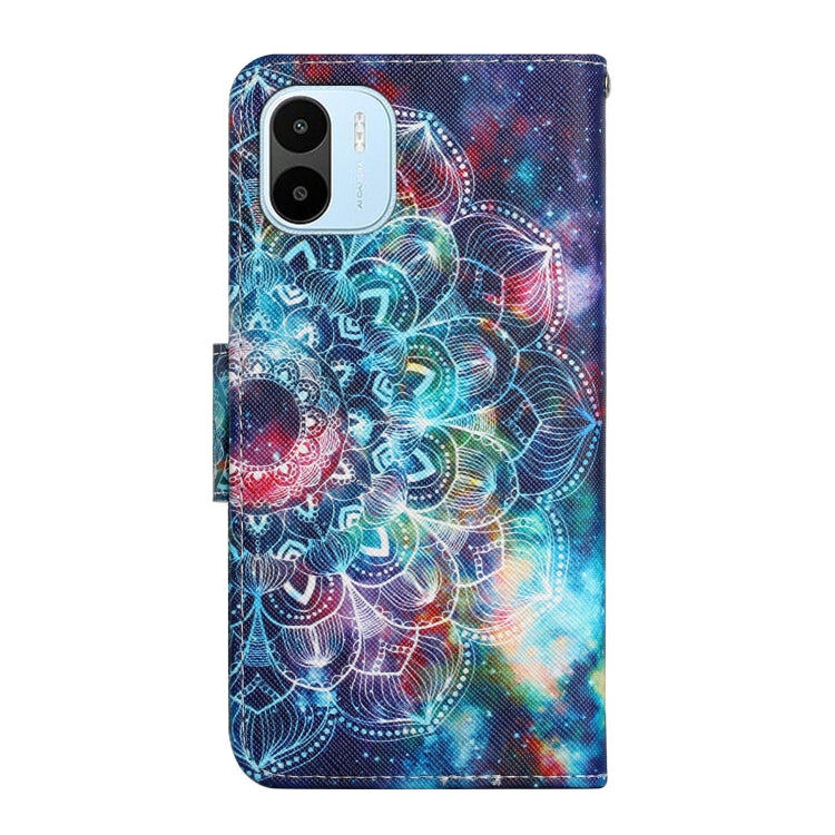 For Xiaomi Redmi A1 Colored Drawing Pattern Leather Phone Case(Star Mandala)