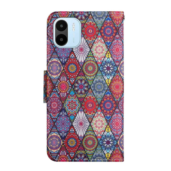 For Xiaomi Redmi A1 Colored Drawing Pattern Leather Phone Case(Diamond Kaleidoscope)