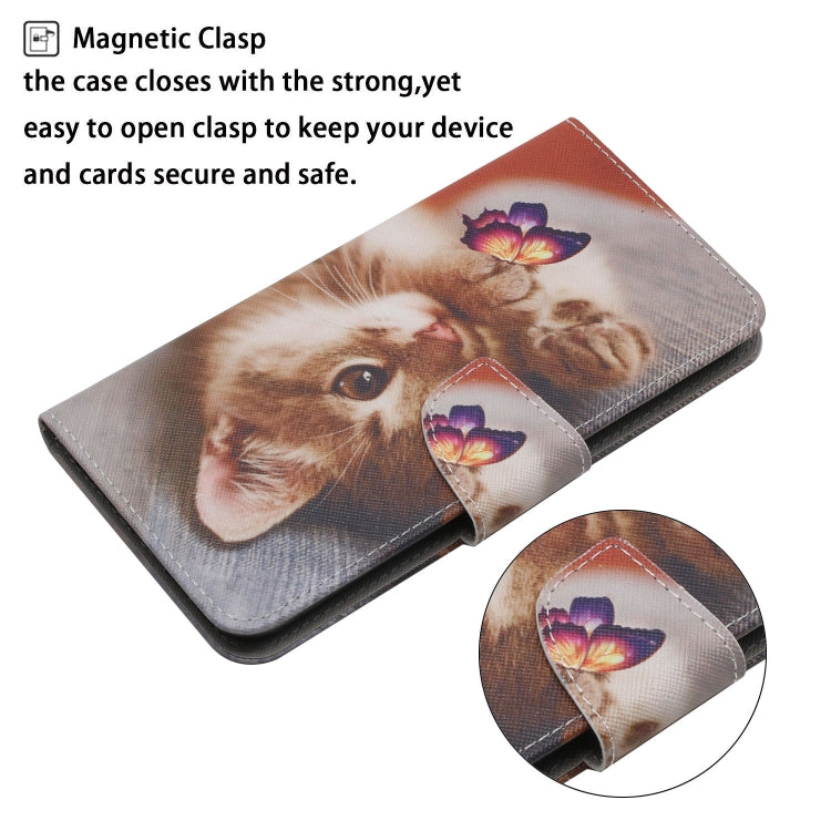 For Xiaomi Redmi A1 Colored Drawing Pattern Leather Phone Case(Butterfly Cat)