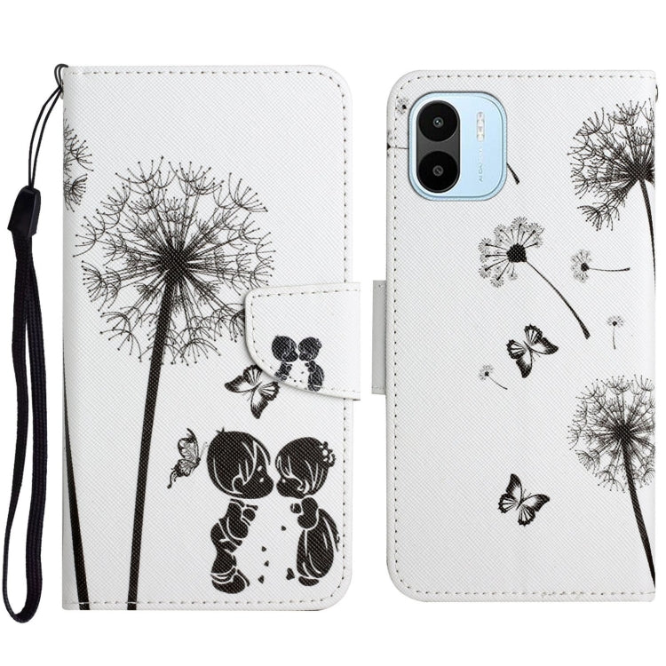 For Xiaomi Redmi A1 Colored Drawing Pattern Leather Phone Case(Dandelion)