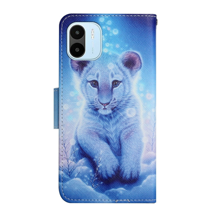For Xiaomi Redmi A1 Colored Drawing Pattern Leather Phone Case(Little Leopard)
