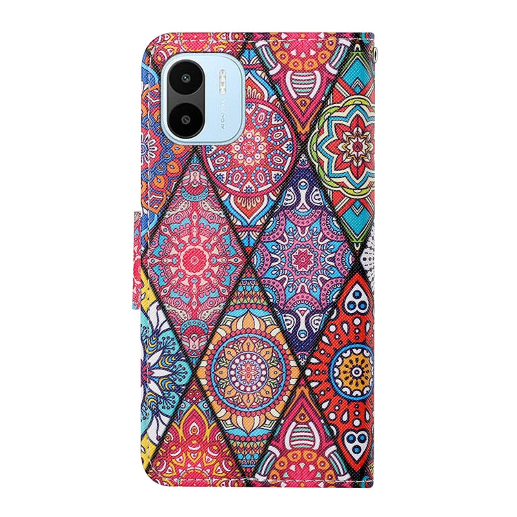 For Xiaomi Redmi A1 Colored Drawing Pattern Leather Phone Case(Diamond Totem)