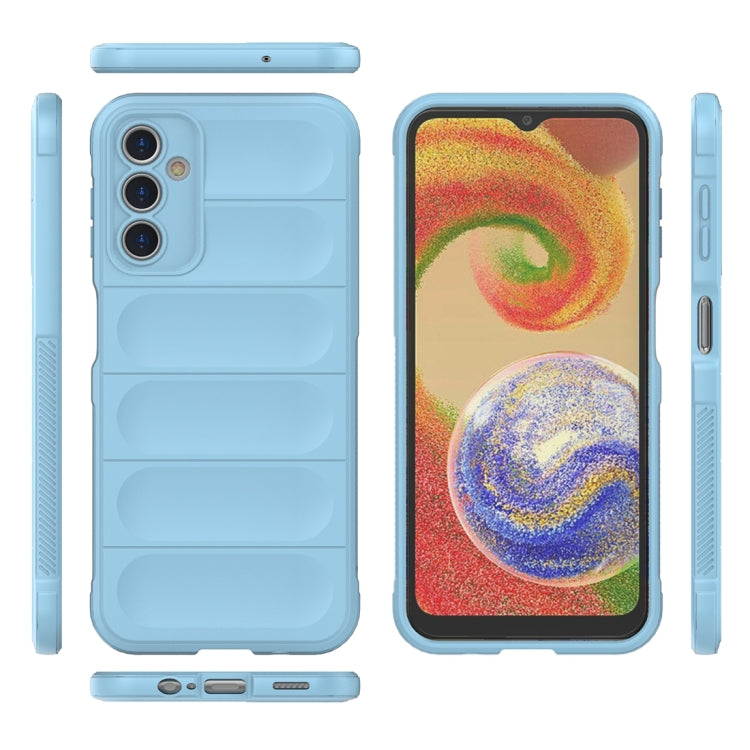 For Samsung Galaxy A14 5G Magic Shield TPU + Flannel Phone Case(Dark Grey)