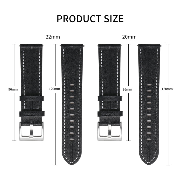 20mm Unusual Fluted Leather Watch Band(Light Pink)