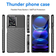 For Xiaomi Redmi Note 12 Pro 5G China Thunderbolt Shockproof TPU Protective Soft Phone Case(Black)