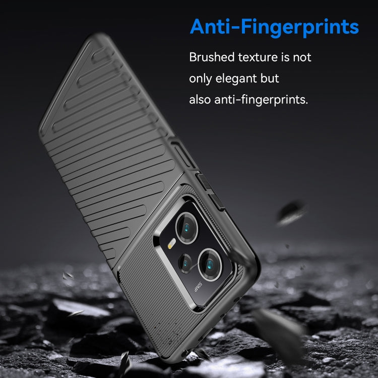 For Xiaomi Redmi Note 12 Pro 5G China Thunderbolt Shockproof TPU Protective Soft Phone Case(Black)