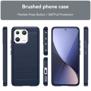 For Xiaomi 13 Brushed Texture Carbon Fiber TPU Phone Case(Blue)