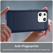 For Xiaomi 13 Brushed Texture Carbon Fiber TPU Phone Case(Blue)