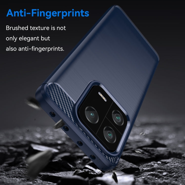 For Xiaomi 13 Pro Brushed Texture Carbon Fiber TPU Phone Case(Blue)