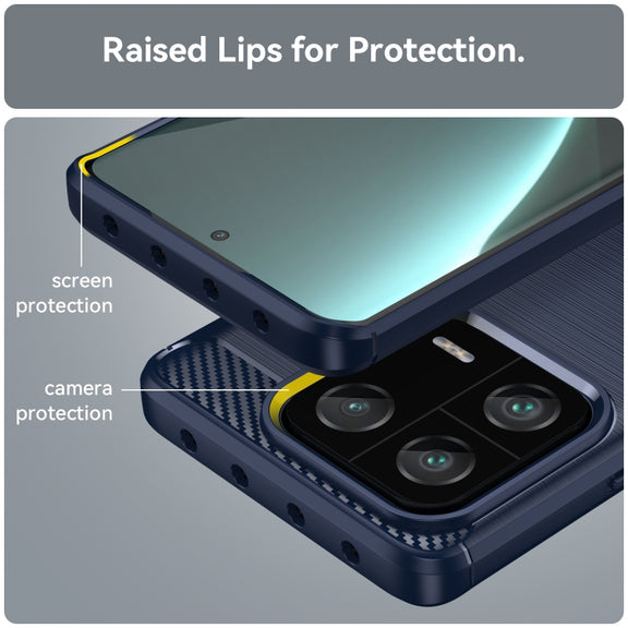 For Xiaomi 13 Pro Brushed Texture Carbon Fiber TPU Phone Case(Blue)