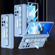 For Huawei Mate X2 GKK Magnetic Hinge Integrated Phone Case with Wrist Strap(Blue) - free shipping - PMC TechLife - Order now!