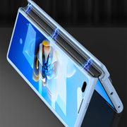 For Huawei Mate X2 GKK Magnetic Hinge Integrated Phone Case with Wrist Strap(White)