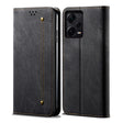 For Xiaomi Redmi Note 12 Pro+ China Denim Texture Leather Phone Case(Black) - free shipping - PMC TechLife - Order now!
