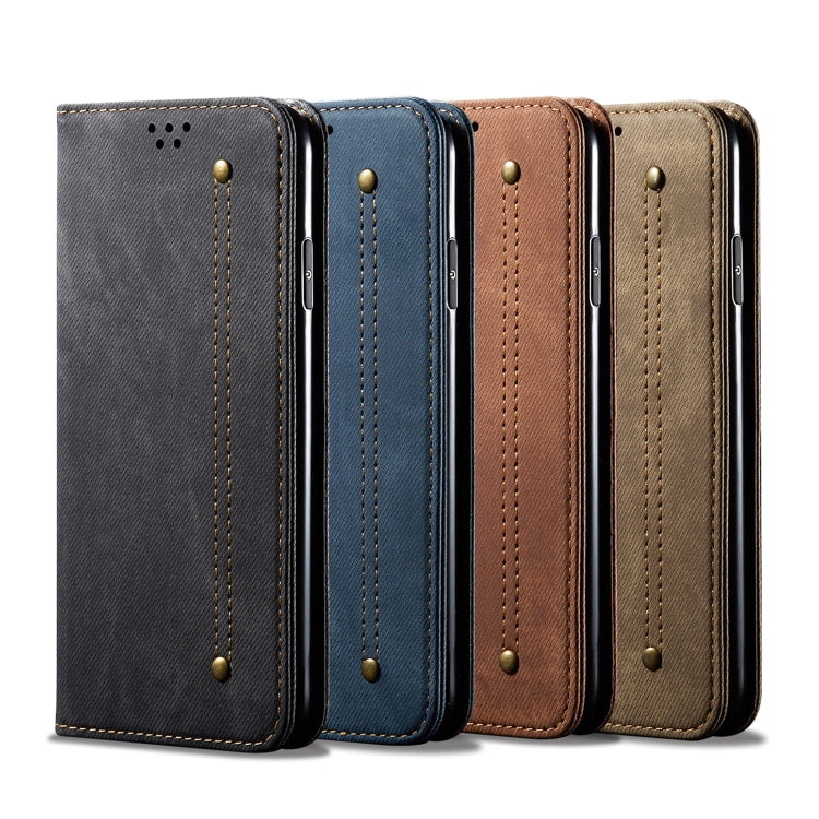 For Xiaomi Redmi Note 12 Pro+ China Denim Texture Leather Phone Case(Black)