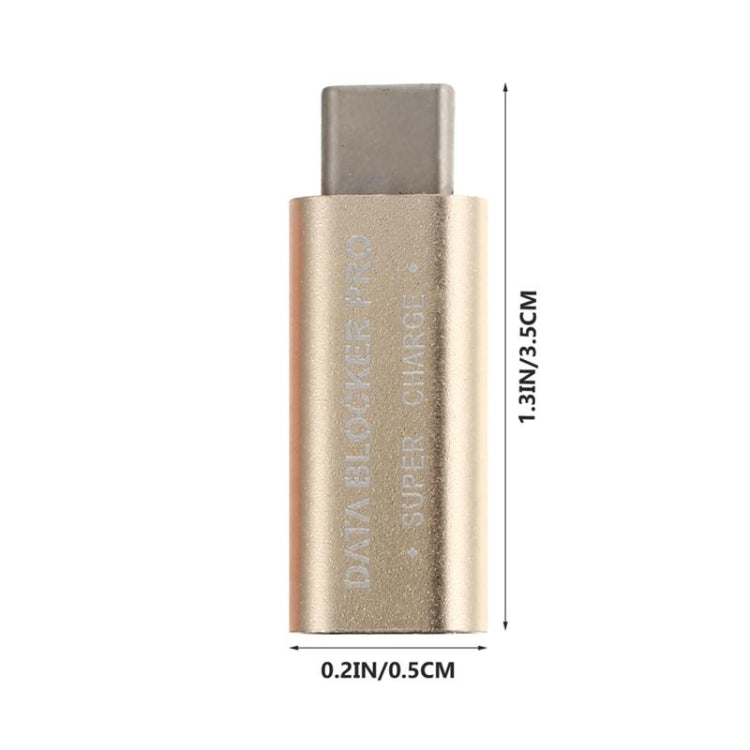 GE07 USB-C / Type-C Data Blocker Fast Charging Connector(Silver)