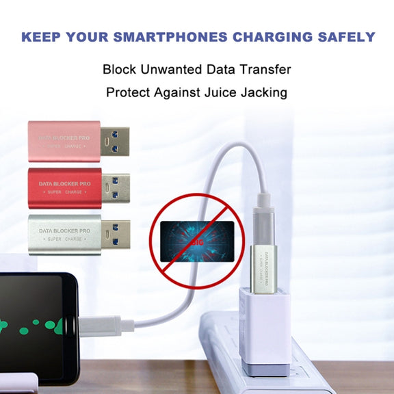 GE06 USB Data Blocker Fast Charging Connector(Red)