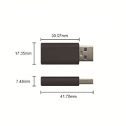 GE06 USB Data Blocker Fast Charging Connector(Silver)