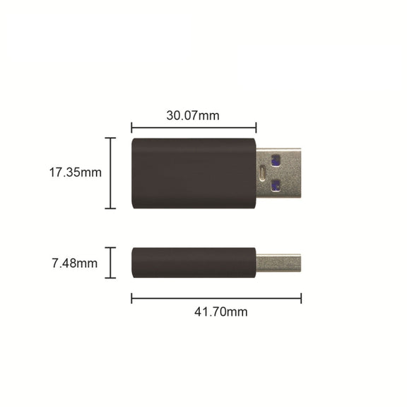 GE06 USB Data Blocker Fast Charging Connector(Silver)