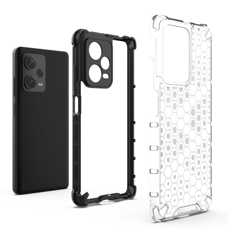 For Xiaomi Redmi Note 12 Pro+ China / Global Shockproof Honeycomb PC + TPU Phone Case(Black)