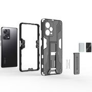 For Xiaomi Redmi Note 12 Pro+ China Supersonic PC + TPU Shock-proof Protective Case with Holder(Black)