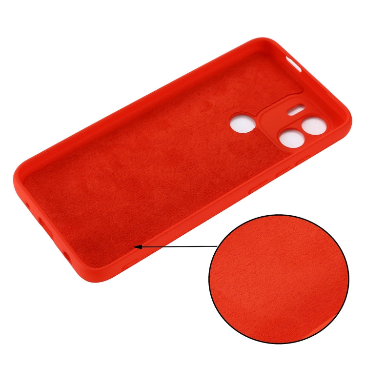 For Xiaomi Redmi A1+ / A2+ / Poco C50 Solid Color Liquid Silicone Shockproof Full Coverage Phone Case(Red)