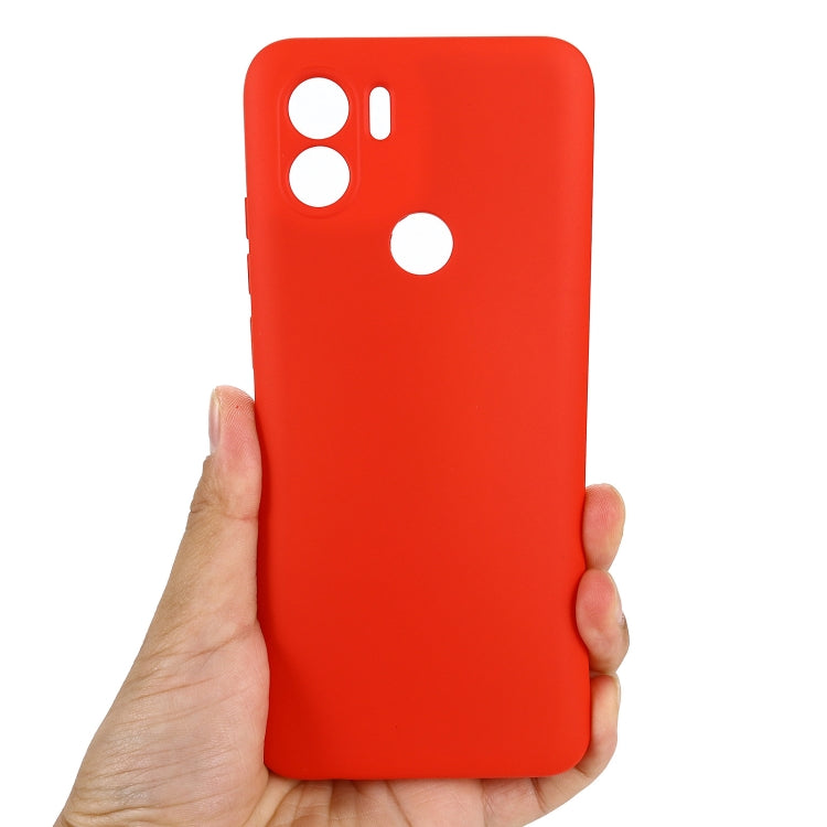 For Xiaomi Redmi A1+ / A2+ / Poco C50 Solid Color Liquid Silicone Shockproof Full Coverage Phone Case(Red)