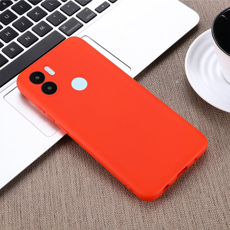 For Xiaomi Redmi A1+ / A2+ / Poco C50 Solid Color Liquid Silicone Shockproof Full Coverage Phone Case(Red)