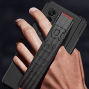 For Samsung Galaxy Z Fold3 5G GKK Magnetic Fold Hinge Shockproof Phone Case with Wrist Strap(Green)