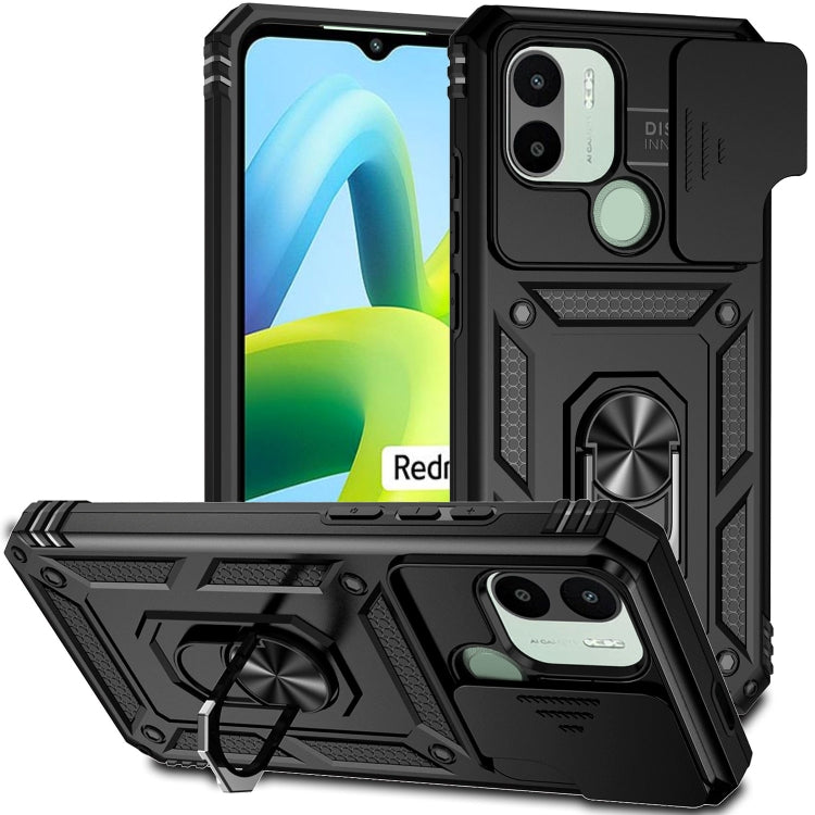 For Xiaomi Redmi A1/A1+ Sliding Camshield Holder Phone Case(Black)